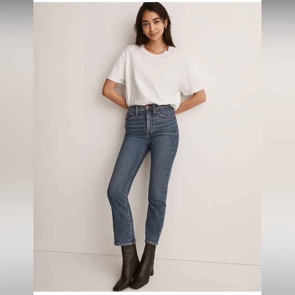 MADEWELL Cali Demi-Boot Jeans Danny Wash Women’s 28 Tall Magic Pockets - Picture 3 of 11